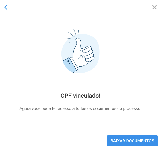E-mail de confirmação do Jusbrasil com botão “CADASTRAR CPF” para concluir o vínculo.