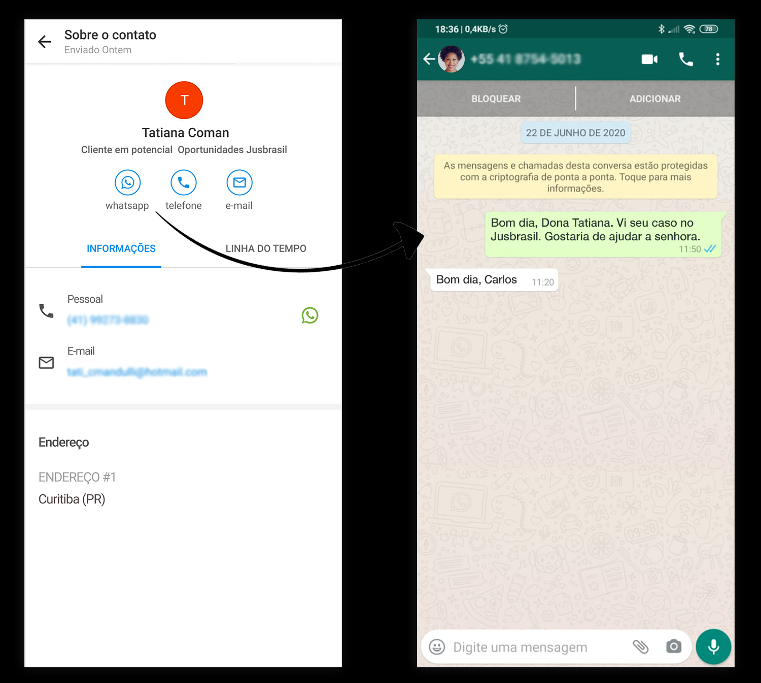 Página com instruções do WhatsApp Web para vincular o navegador e iniciar o chat pelo computador.